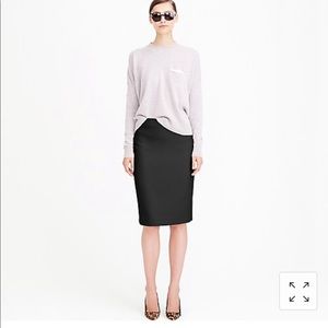 Navy J Crew Wool Skirt